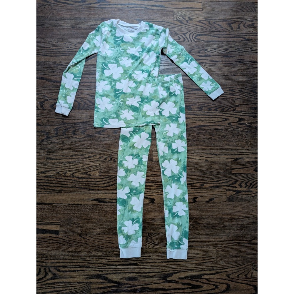 Burts Bees Boys Girls Organic Pajama Pj Set Size 8 Clover St Patrick's Day